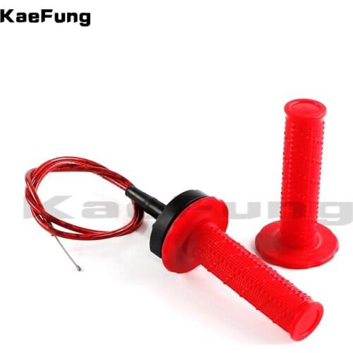 7/8" 22mm Motocross Handle Throttle Clamp Hand Grip with Twist Cable for 50-250CC ATV Quad Pit Dirt Bike Buggy Motorcycle Racing
