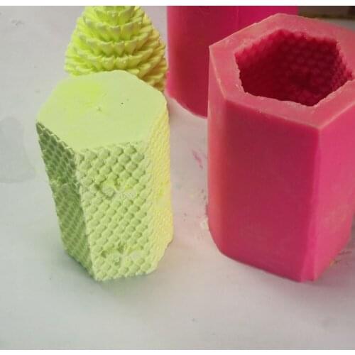 3D Bee Honeycomb Candle Silicone Molds Beehive Mold for Homemade Beeswax Candle Soap Crayon Wax Melt Hives Candle Making Supplie