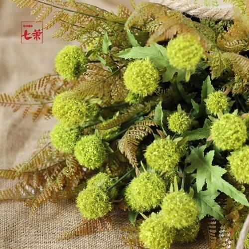 Pine Pompon 71cm Artificial Plants Living Room Decoration Place Flowers Fake Bouquets Green Plants Arrangements Indoor Flower