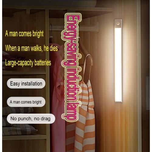 Led human body Nightlight Intelligent Cabinet Lamp Dormitory Artifact Bedroom Bedside Lamp Charging Wardrobe Induction Lamp
