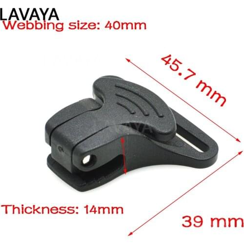 1pcs 40mm Webbing Black Plastic Snap Hook Clip For Bag Backpack Accessories Outdoor sports bag accessories