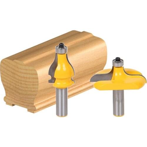 2PCS/SET Bit Handrail Router Bit Set - 12.7mm" Shank