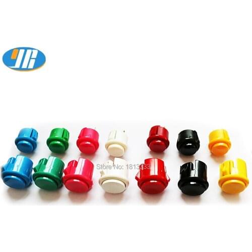 20PCS Embedded Button Switch 24mm & 30mm Arcade Push Button SANWA Type Round Buttons for Arcade Cabinet DIY