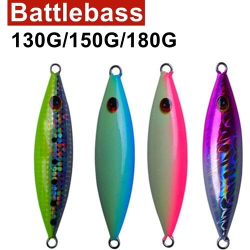 2021 NEW BATTLEBASS Metal Jig 130G/150G/180G Shore Casting Jigging Lead Fish Sea Bass Fishing Lure Artificial Bait Tackle