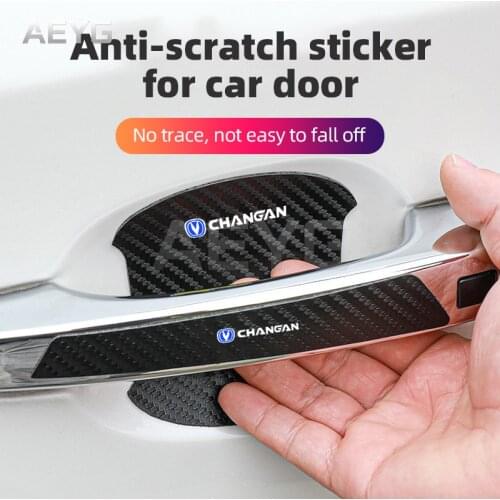 Carbon Fiber Car Door Handle Anti-Scratches Sticker For Changan CS75 CS35 CS15 CS95 Raeton CX70 CS55 EADO CX20 CS15EV Alsvin