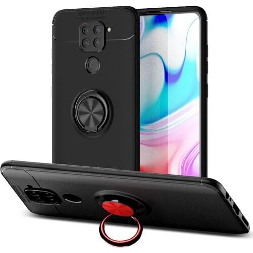 Redmi Note 9 Case For Xiaomi Redmi Note 9 Pro Max Case Car Holder Stand Magnetic Bracket TPU Cover For Redmi Note 9s Wite Ring