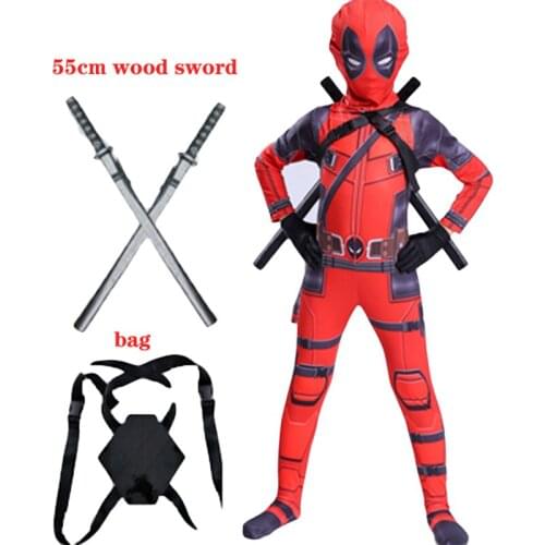 High quality movie red superhero costume Christmas party set Halloween cosplay childrens and adult childrens birthday gifts