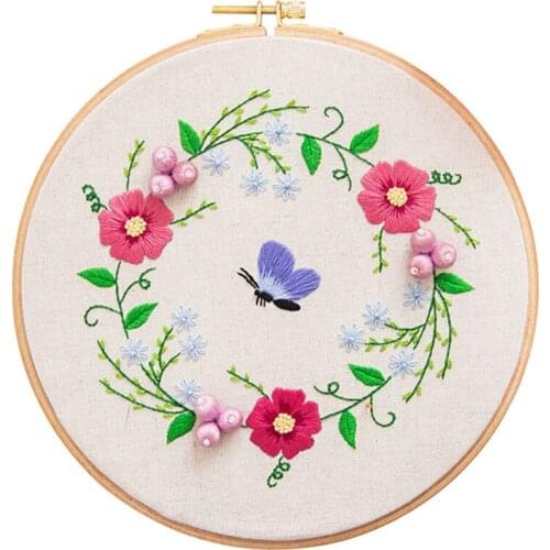 Handmade DIY Garland Needle Arts And Crafts Embroidery Diy Material Package Ring Series Christmas Ornament Cross Stitch