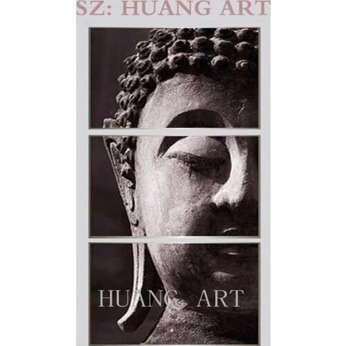 Decorative home and buddhist hall oil painting for the living room home decoration 3 combination of high quality Buddha