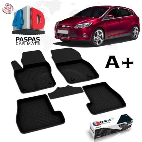 FOR FORD FOCUS 3 HB 4D POOL MAT BLACK COLOR RUBBER SLIP-RESISTANT SYNTHETIC ACCESSORIES LUGGAGE TRIM 2011 2012 2013 2014 AND OVER