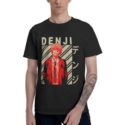 Chainsaw Man Warrior Denji Harajuku Tshirt Men Streetwear Tee Tops 100% Cotton T Shirts Short Sleeve Anime Manga T-shirt Gift