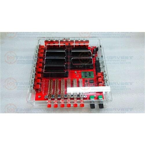 New Acrylic Case Mini SCART Distributor Converter Video 6 INPUT 1 OUTPUT Auto switcher EUR SCART Divider converting board Device