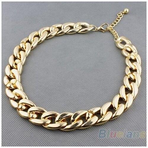 New Hot order 1pc Women Europe and the United States all-match thick Choker Shiny chain necklace Wholesale SALE 1ND2 6OOH