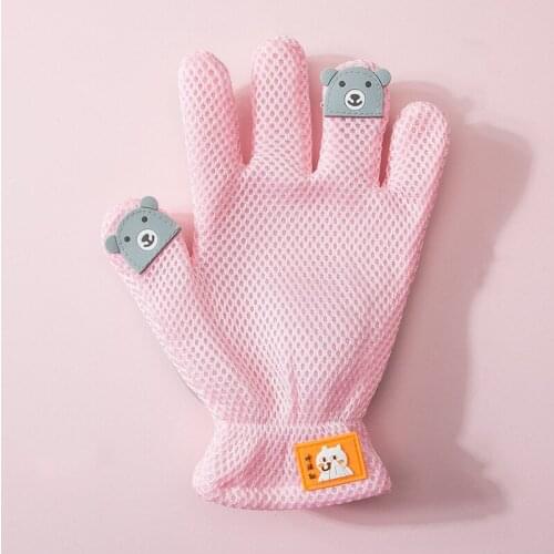 Los Fick Cat Grooming Glove for Cats Wool Glove Pet Hair Deshedding Brush Comb Glove for Dog Cleaning Massage Glove for Animal