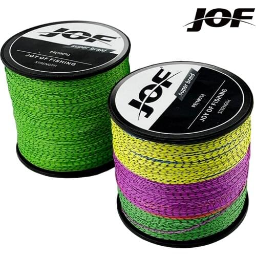 JOF 8 Strands Braided PE Fishing Line 300M 100M Spot Strong Fishing Line Multifilament Durable Fishing Line Tool