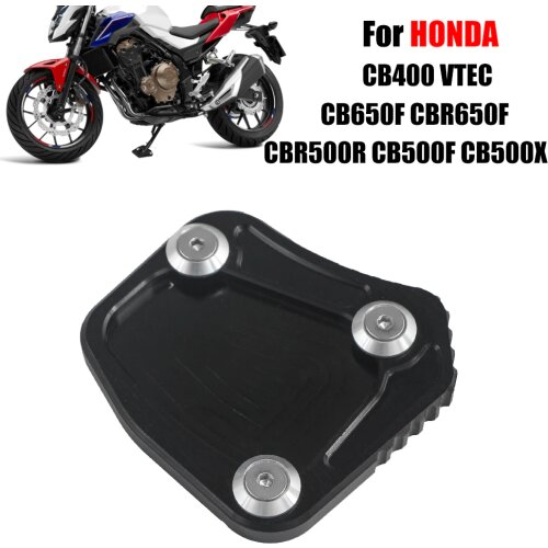 Motorcycle CNC Foot Side Stand Pad Plate Kickstand Enlarger Support Extension For HONDA CB400 VTEC CB CBR 650F CB500F/X NC700S/X