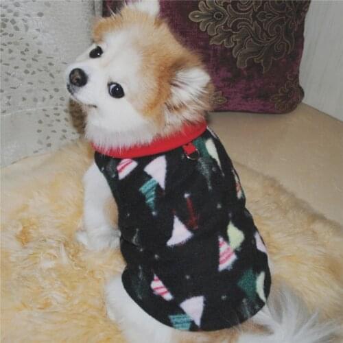 Christmas Hats Patterns Pet Dog Clothes Autumn Winter Warm Vest Soft Warm Coat Jacket Small Dog Puppy Pet Clothing Outfit