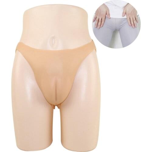 Silicone Bulge Panties Camel Toe Panty Sexy Fake Vagina Ladies Thong Underwears For Transgender Crossdresser Drag Queen