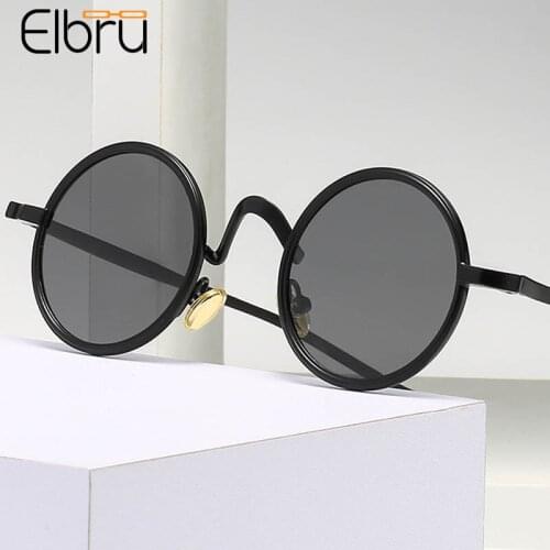 Elbru Fashion Polarized Metal Sunglasses Vintage Man Women Brand Designer Sungshades Hollow Out Droplet Shaped Leg Sun Glasses