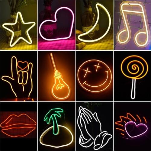 New Style led Neno Night Light Sign Bedroom Night Light Bedside Led Lights For Holiday Christmas Party Indoor Home Decoration