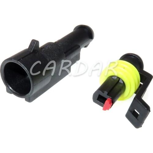 1 Set 1 Pin 282103-1 282079-2 Superseal 1.5 Series Waterproof Electrical Wire Cable Automotive Connector Plug For Car