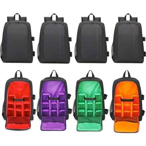 Waterproof Digital DSLR Photo Padded Backpack w/ Rain Cover Laptop 15.6inch Multi-functional Camera Soft Bag Video Case Hot Sale