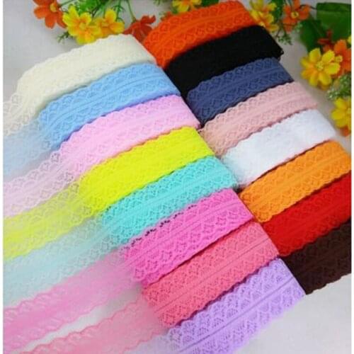 High Quality 10Yards Beautiful 28mm Lace Ribbon Fabric Trim DIY Garment Floral Accessories Clothing Decor Embroidered Bilateral