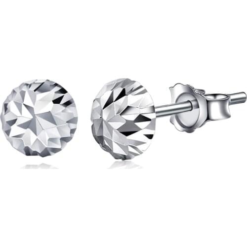 Real Pt950 Platinum Earrings Women Luck Mushroom Stud Earrings 3mmW 5mmW Best Gift