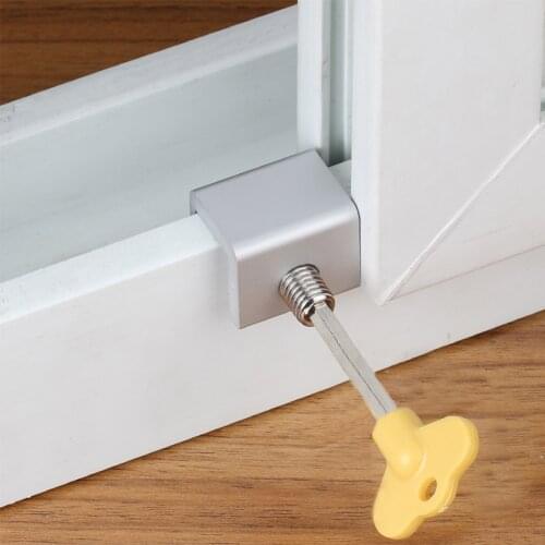 1pc Baby Safety Window Restrictor Child safety Lock Stainless Steel Window Buckle Window Limiter Safety Locks Home Hardware