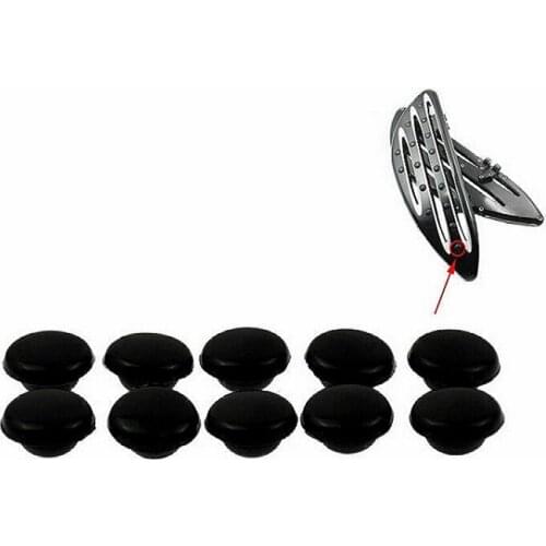 10Pcs Gloss Black Foot Pegs Floorboards Replacement Insert Cap Cover Skidproof Pads for Harley Touring Softail Dyna Fat Boy