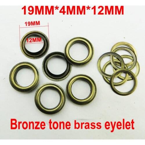 100PCS 12MM bronze tone EYELETS button sewing decorative clothes accessory brass ROUND bag eyelet ME-038l