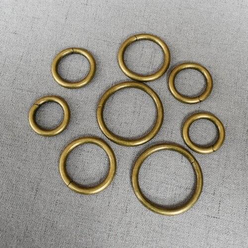 100 Pcs/Pack 15mm 20mm 25mm 32mm O Ring Metal Leather Craft Garment Strap Leather bag Sewing Parts DIY Accessory O-Shaped Buckle