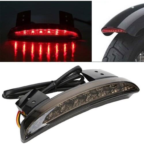 12V Motorcycle Tail Light Turn Signal Rear Fender Edge Brake Lights for Touring Motorcycles Replacement Modified Accessories