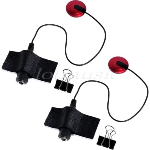 2Pcs Piezo Transduce Contact Microphone MIC Pickup 1/4' jack with 10'' cord/Cable for Guitar Viola Cello Violin Banjo