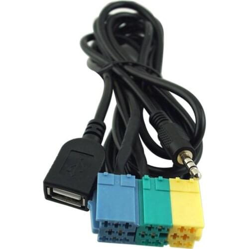 2 In 1 3.5MM & USB Plug Car Audio Adapter Car Video Audio Adapter Cable Car AUX Line For Hyundai / Kia