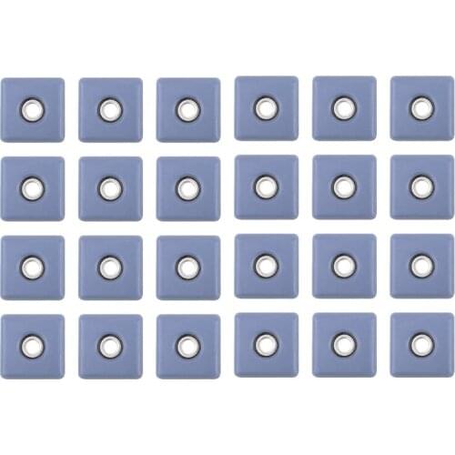 24Pcs Furniture Sliders 30mm Furniture Leg Protectors with Screws Square Chair Leg Protectors Furniture Glide Pads