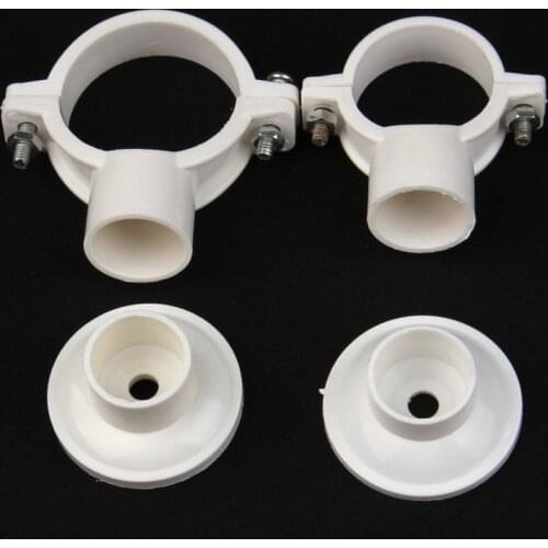 50pcs 20~40mm PVC Pipe Clamp Water Pipe Clip Water Supply Bathroom Decor Home Improvement Tools Disc Base Tube Clamp