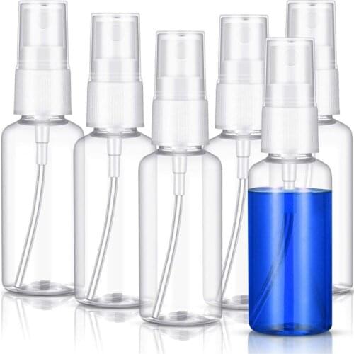 50PCS 60 Ml Transparent Plastic Perfume Atomizer Small MIni Empty Spray Refillable Bottle
