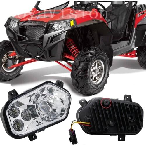 ATV Accessories For Polaris ATV LED Headlight Left Right For 2012-2013 Polaris RZR Side X Sides Sportsman RZR 800 900 570