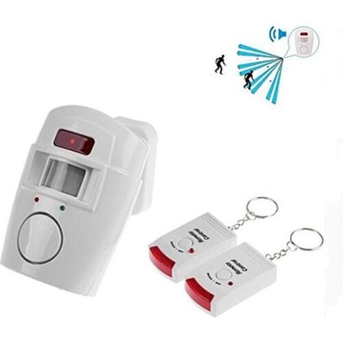 Wireless Remote Controlled Mini Alarm with IR Infrared Motion Sensor Detector & 105dB Loud Siren For Home Security Anti-Theft