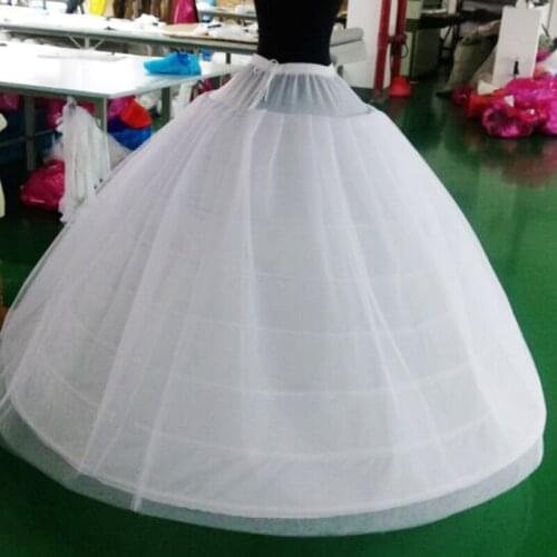 Big Wide 8 Hoops 3 Layers Tulle Long Wedding Woman Petticoats For Quinceanera Dress Elastic Waist Crinoline for Bridal Ball Gown