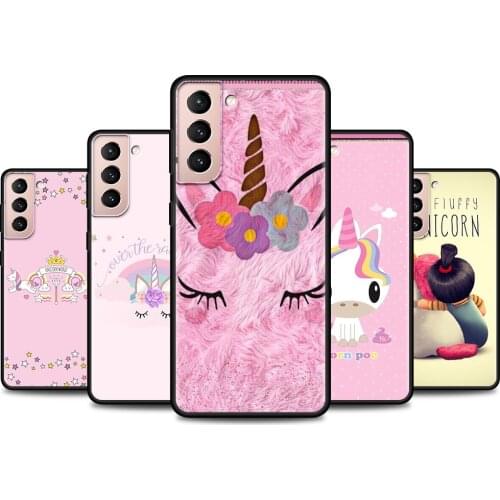Phone Case For Samsung Galaxy S21 Ultra S20 FE S10 S9 Plus S8 S10e S10Lite Cover Black Fundas My Unicorn Girl