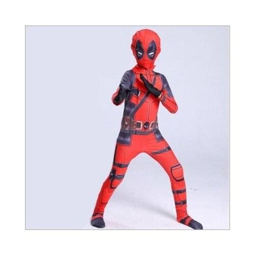 Cosplay kids deool costume adult Headgear suit Jumpsuit Red boy costume suit anime party Costume disguise