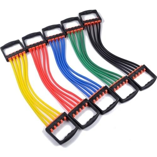 Resistance Bands Exercise Fitness Training Cable Rope Tube Yoga 5 Resistance Bands Indoor Sport Chest Expander Puller Workout