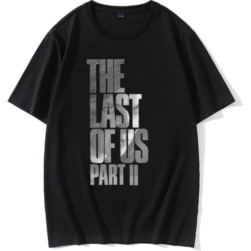 The Last Of Us Vengeful Ellie Tshirt Men Pure Cotton T-Shirt Fireflies Joel Tlou Video Game s Big Size