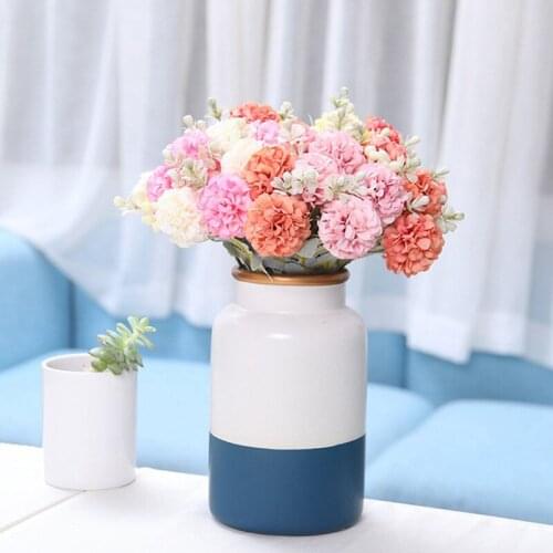 Artificial Hydrangea Artificial Flowers Home Wedding Garden Decoration Long Branch Bouquet DIY Bridal Silk Artificial Flower Acc