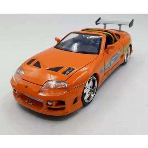 Diecast 1/24 Sclae Fast 8 Alloy Vehice Toyota SUPRA Metal AutoStreet Race Model Cars Collection Gifts Display Kids Toys Boys