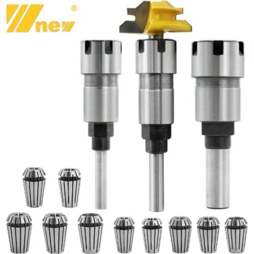 Router Collet Extension Chuck Rod Engraving Machine Extension Rod with Spring Collet Set for CNC Milling Lathe Tool