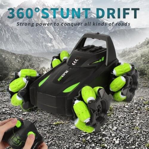 2021 NEW RC Car 1:20 4CH Stunt Drift Deformation Electric Radio Control Vehicle Toy With LED Light Radio Vehicle Childrens Gift