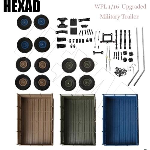 Upgrade Trailer DIY Parts KIT For WPL 1/16 Military Truck Remote Control Car